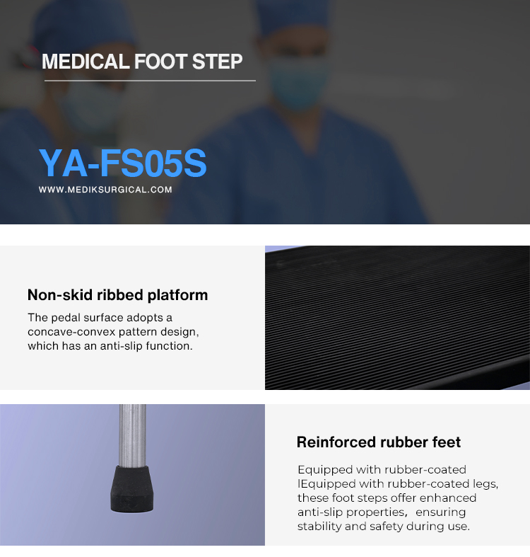 YA-FS05S Stainless Steel Single Step Foot Stool For Hospital