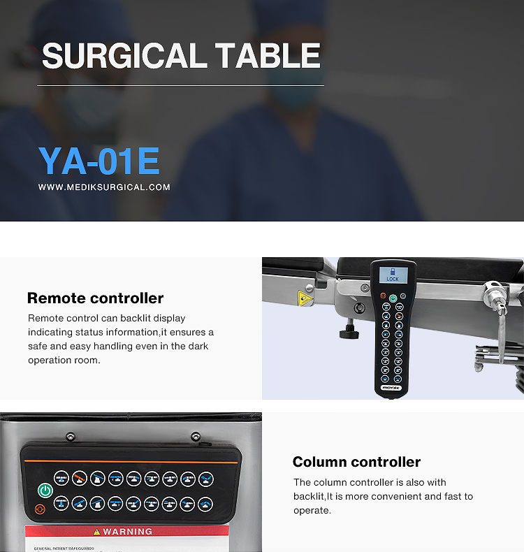 YA-01E Intelligent Operation Table on Wheels in Hospital