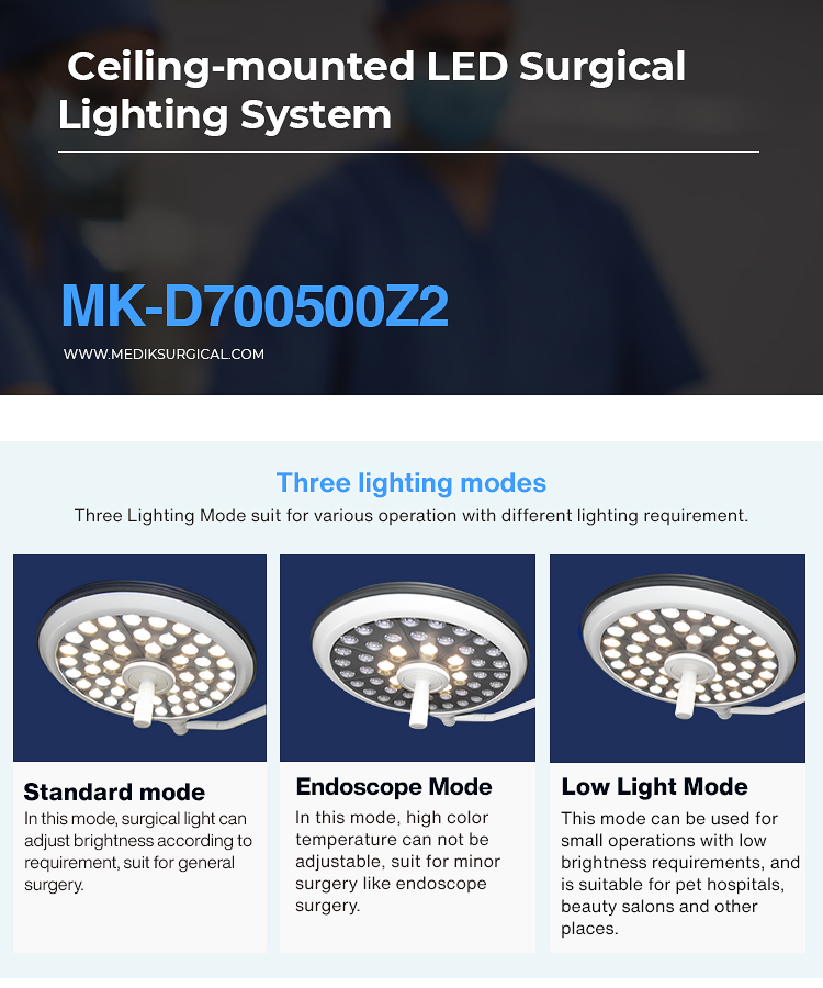 MK-D700500Z2 Ceiling-mounted LED Surgical Lighting System