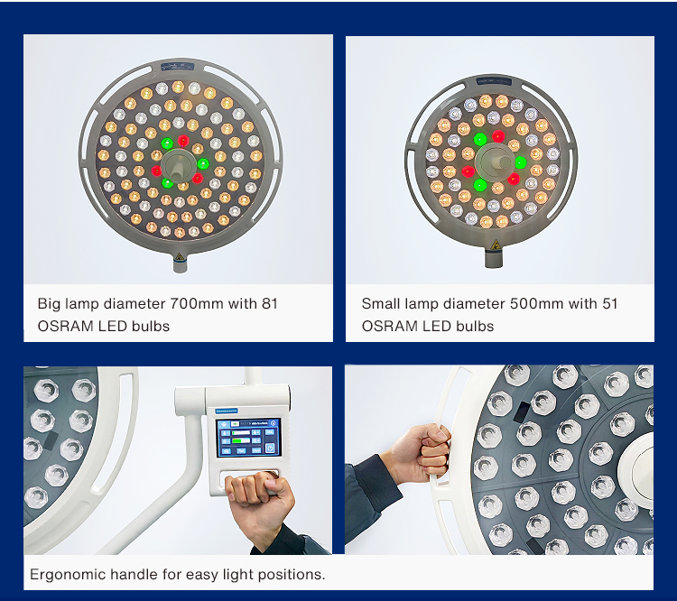 MK-D700500Z3 Double Head LED Shadowless Surgical Lamp