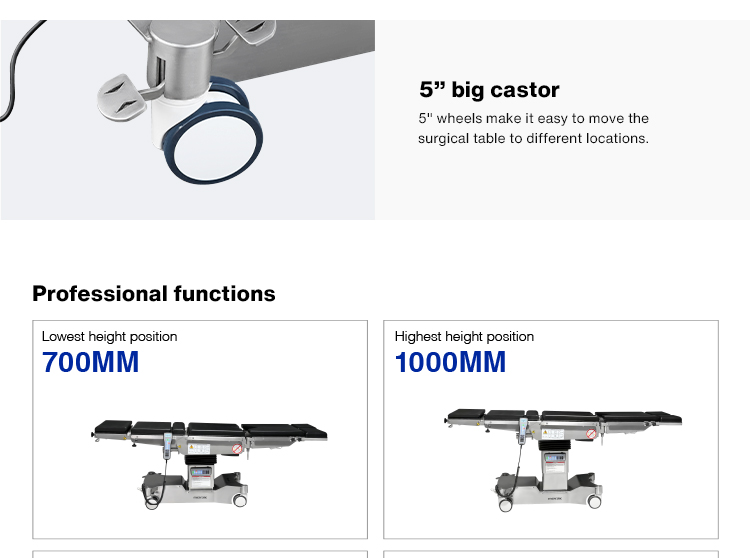 YA-01E Intelligent Operation Table on Wheels in Hospital