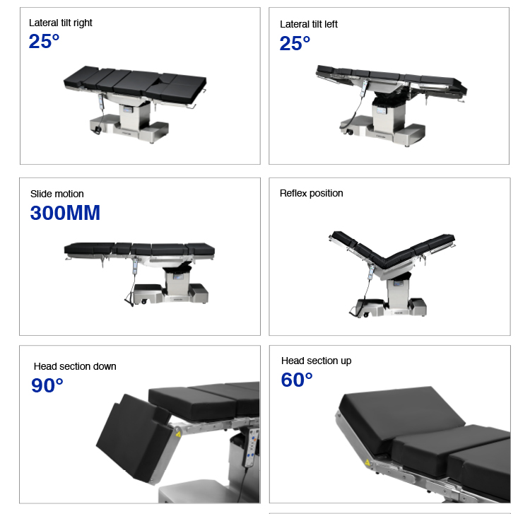 YA-08EH Adjustable Electro Hydraulic Operating Table