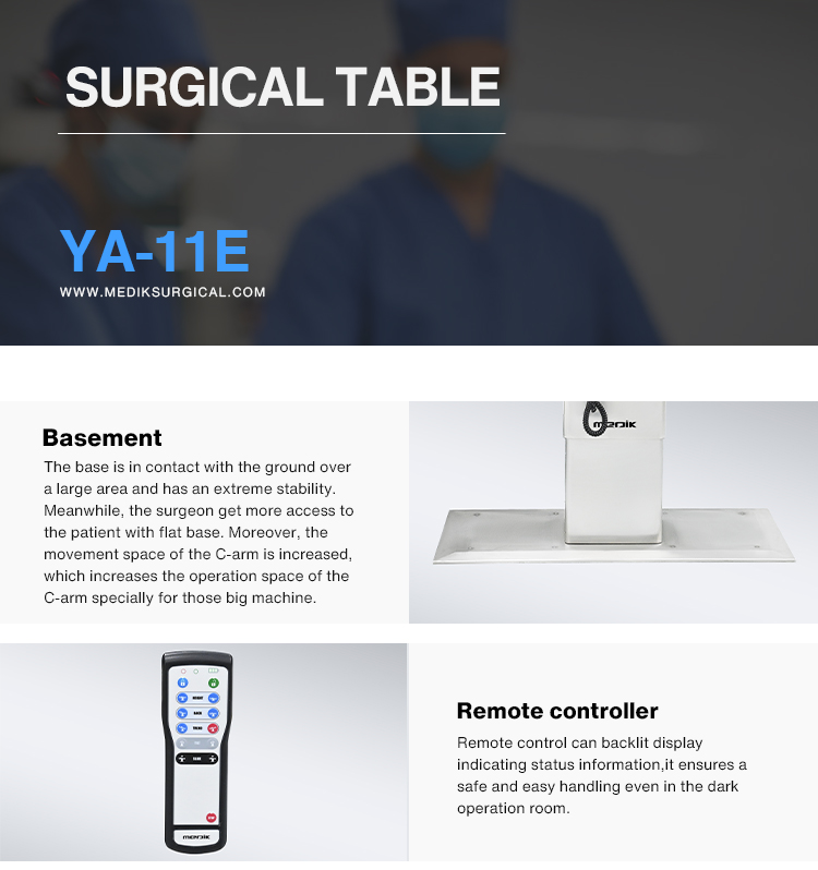 YA-11E C arm Surgical Table For OT Room