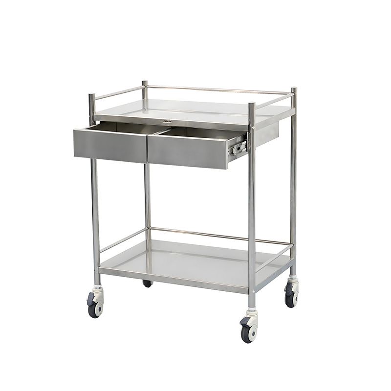 MK-S08B Stainless Steel Nursing Dressing Trolley For Medical Use